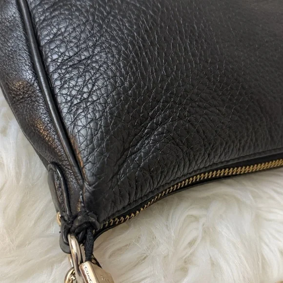 Coach Luxury Pebble Leather Convertible Crossbody Handbag Purse#F3666 - Picture 10 of 13